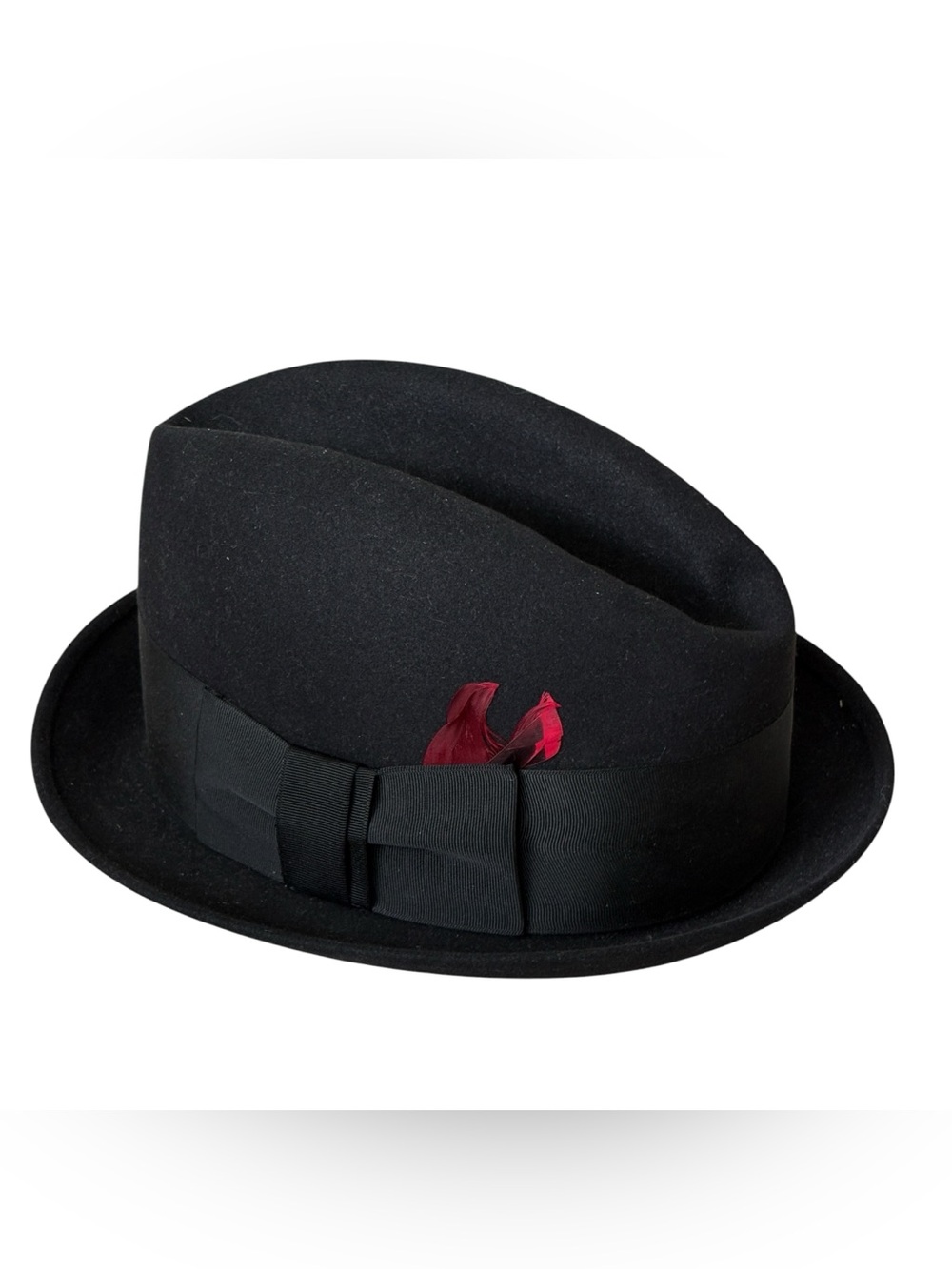 Richman Brothers Mens Mainline Black Fedora Size 7 1/18 Vintage
